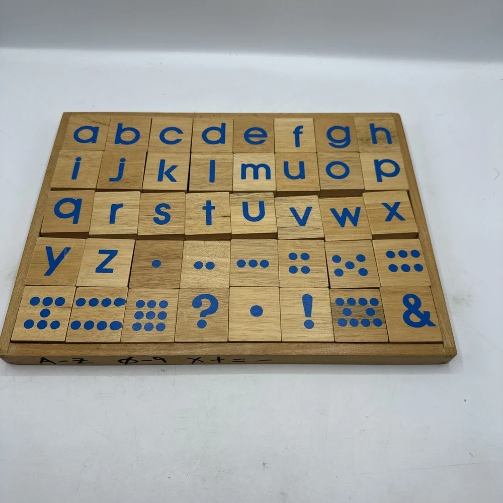 Wooden Alphabet  And Number Tiles 1 1/2